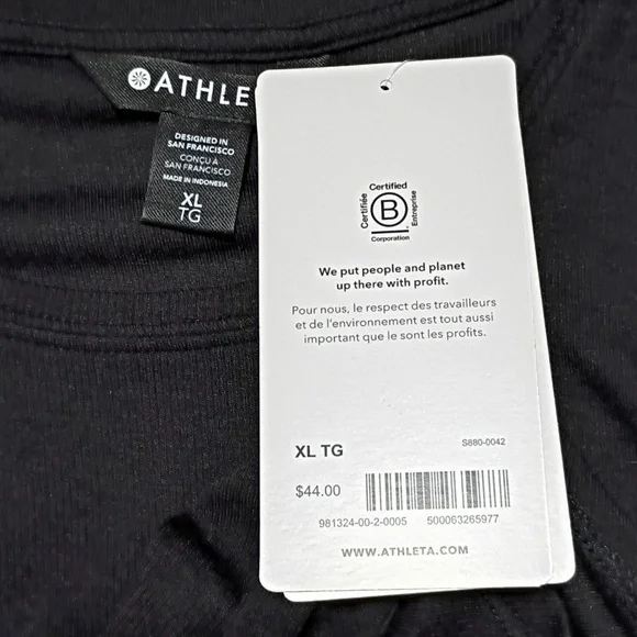 NWT Athleta Black Well Rested Rib Sleep Tank Women's Size XL Soft Modal - Picture 5 of 10